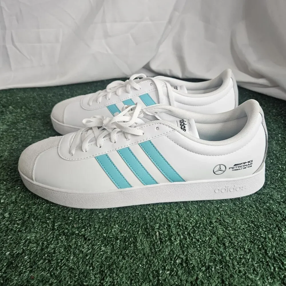 Adidas Mercedes AMG Petronas F1 Team Shoes Sneakers White Teal Men’s Sz 13 NEW